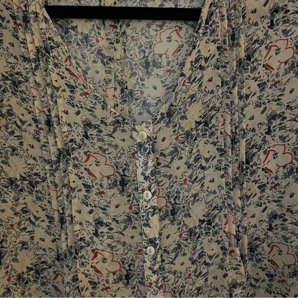 PINS AND NEEDLES Anthropology Multicolor Floral Print Blouse. Size XS - Picture 2 of 9